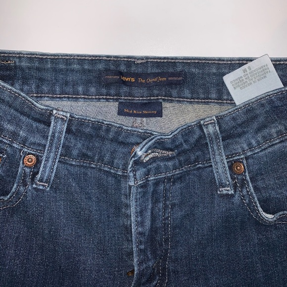 Levi’s Women’s Blue Jeans Mid Rise Skinny- 6M - Picture 4 of 7